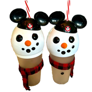 As is -2 Disney parks light up snowman tumblers